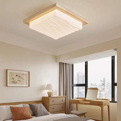 Contemporary Retro Square Blocks Acrylic Ash LED Flush Mount Ceiling Light For Living Room