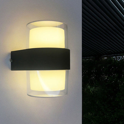 Modern Simplicity Cube Cylinder Waterproof Aluminum Acrylic LED Wall Sconce Lamp For Hallways
