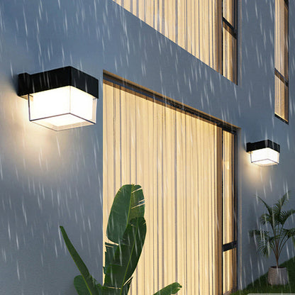 Modern Simplicity Cube Cylinder Waterproof Aluminum Acrylic LED Wall Sconce Lamp For Hallways