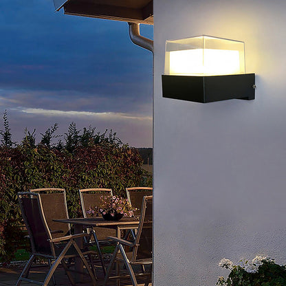 Modern Simplicity Cube Cylinder Waterproof Aluminum Acrylic LED Wall Sconce Lamp For Hallways