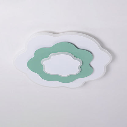 Contemporary Creative Flowers Iron Aluminum Acrylic LED Flush Mount Ceiling Light For Bedroom