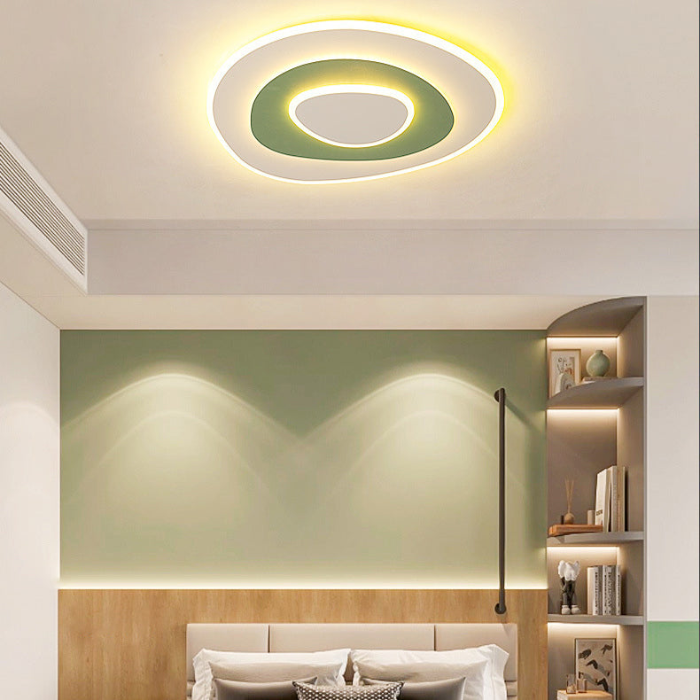 Contemporary Creative Flowers Iron Aluminum Acrylic LED Flush Mount Ceiling Light For Bedroom