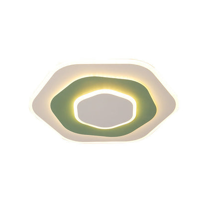 Contemporary Creative Flowers Iron Aluminum Acrylic LED Flush Mount Ceiling Light For Bedroom