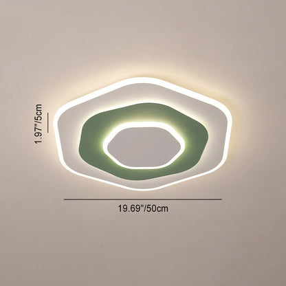 Contemporary Creative Flowers Iron Aluminum Acrylic LED Flush Mount Ceiling Light For Bedroom