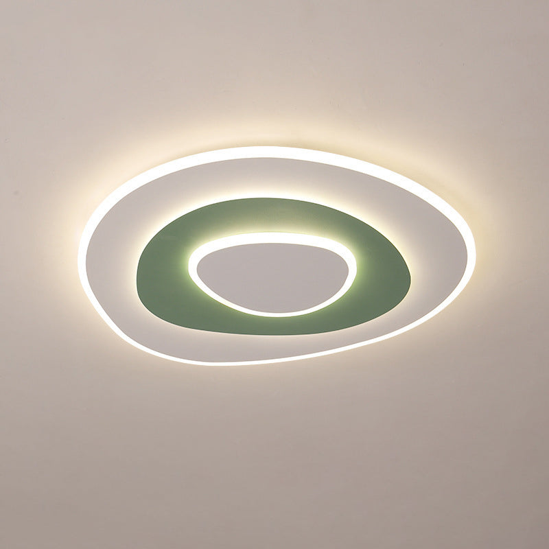Contemporary Creative Flowers Iron Aluminum Acrylic LED Flush Mount Ceiling Light For Bedroom