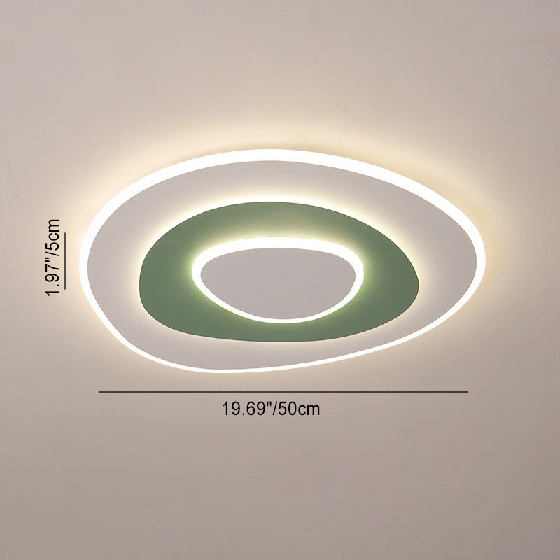 Contemporary Creative Flowers Iron Aluminum Acrylic LED Flush Mount Ceiling Light For Bedroom