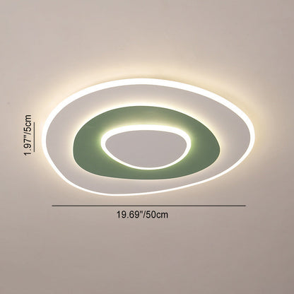 Contemporary Creative Flowers Iron Aluminum Acrylic LED Flush Mount Ceiling Light For Bedroom