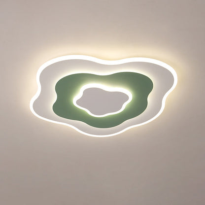 Contemporary Creative Flowers Iron Aluminum Acrylic LED Flush Mount Ceiling Light For Bedroom