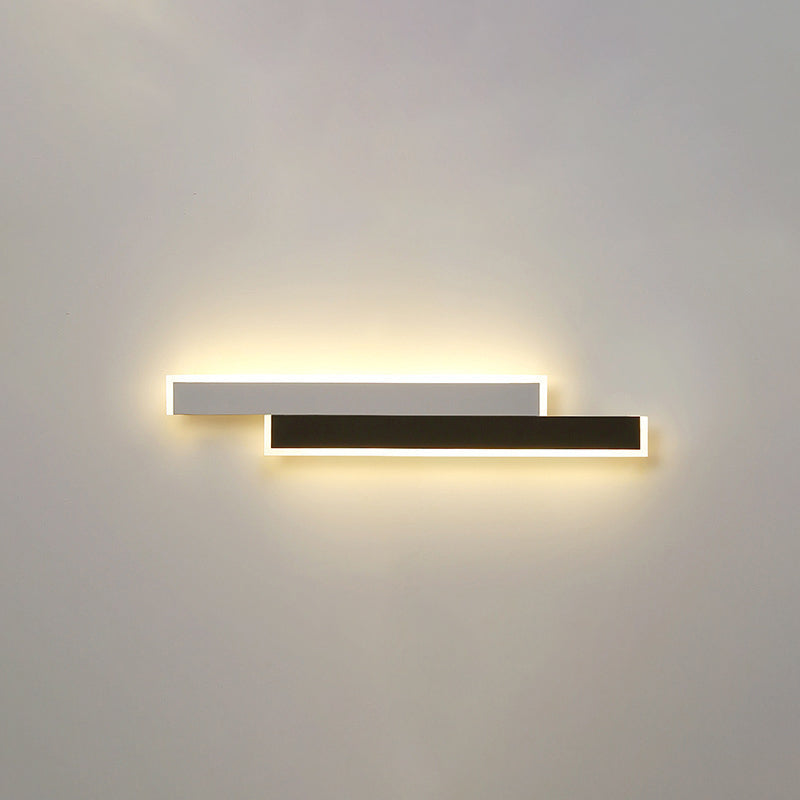 مصباح حائط LED مصنوع من الحديد والأكريليك بتصميم عصري بسيط لغرفة المعيشة 