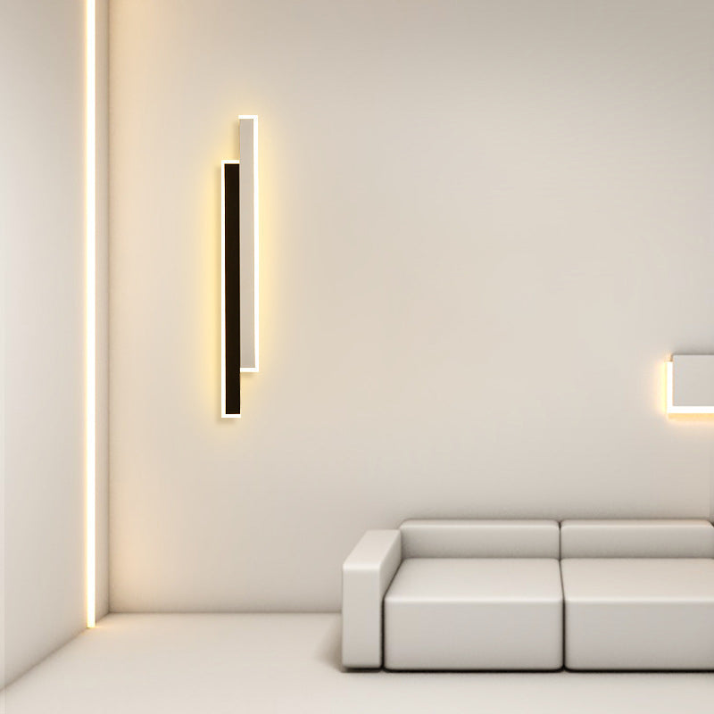 مصباح حائط LED مصنوع من الحديد والأكريليك بتصميم عصري بسيط لغرفة المعيشة 