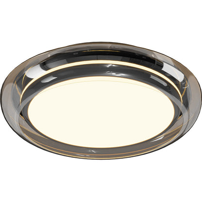 Contemporary Nordic Round Transparent Hardware Acrylic LED Flush Mount Ceiling Light For Bedroom