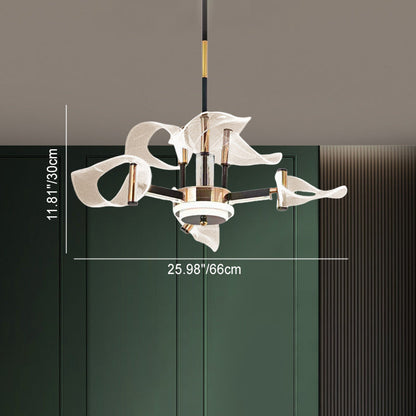 ثريات LED معاصرة من الحديد الأكريليكي بتصميم إسكندنافي لغرفة المعيشة 