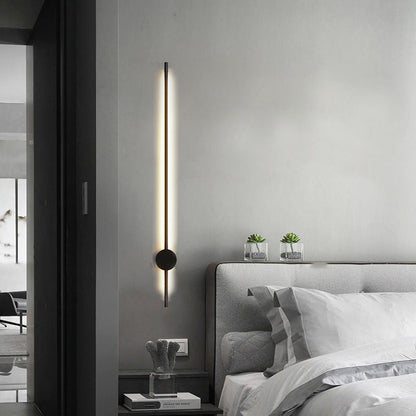Modern Art Deco Long Stick Iron Aluminum Silicone LED Wall Sconce Lamp For Living Room