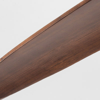 Contemporary Nordic Three Fan Blades Carbon Steel Solid Wood LED Downrods Ceiling Fan Light For Living Room