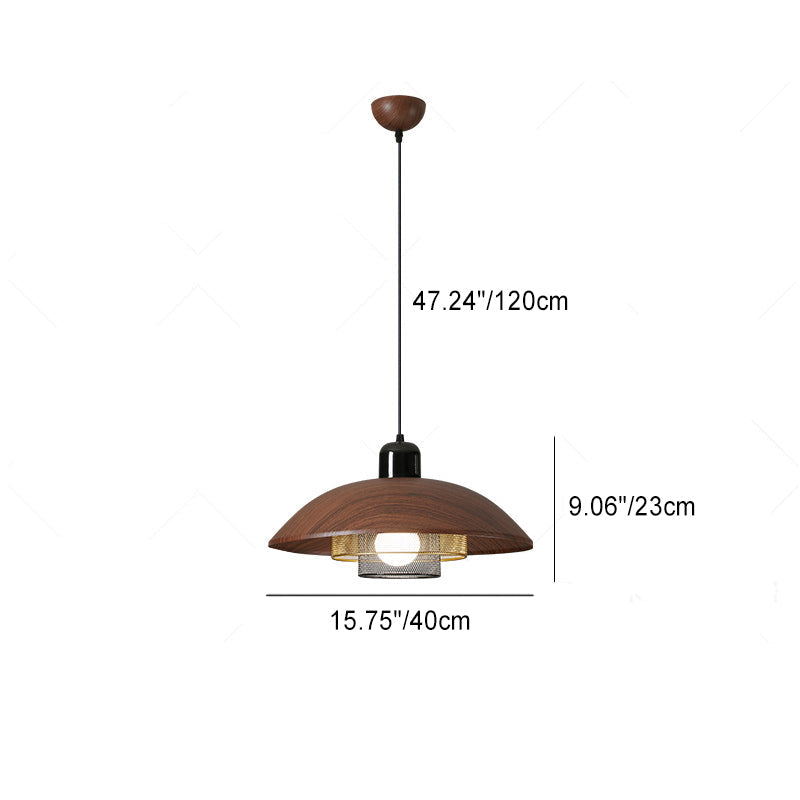 Traditional Vintage Semicircle Iron Acrylic 1 - Light Pendant Light For Dining Room