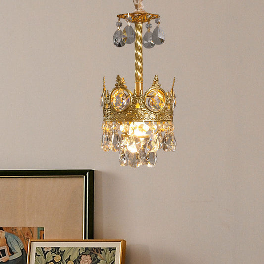 Traditional French Cone Iron Crystal 1/4/6 - Light Pendant Light For Living Room