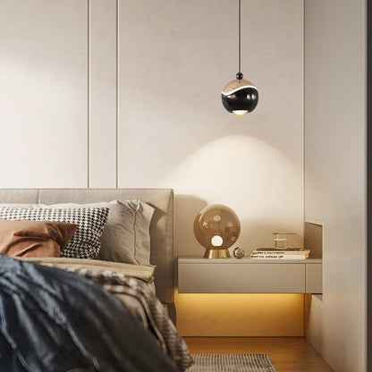 Contemporary Nordic Ball Aluminum Hardware LED Pendant Light For Bedroom
