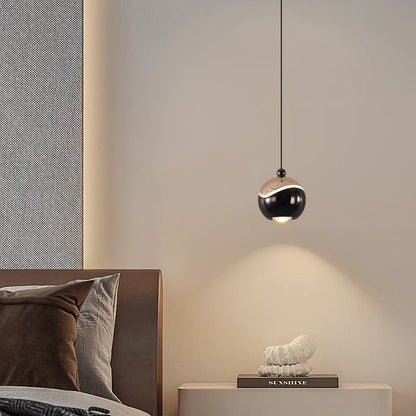 Contemporary Nordic Ball Aluminum Hardware LED Pendant Light For Bedroom