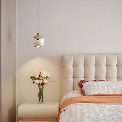 Contemporary Nordic Ball Aluminum Hardware LED Pendant Light For Bedroom