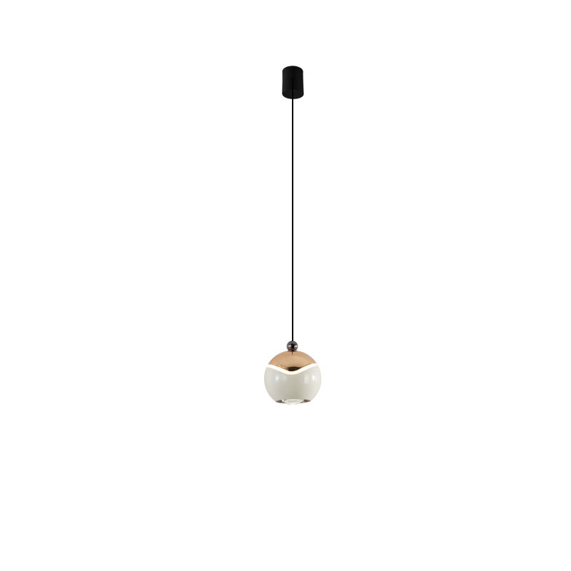 Contemporary Nordic Ball Aluminum Hardware LED Pendant Light For Bedroom