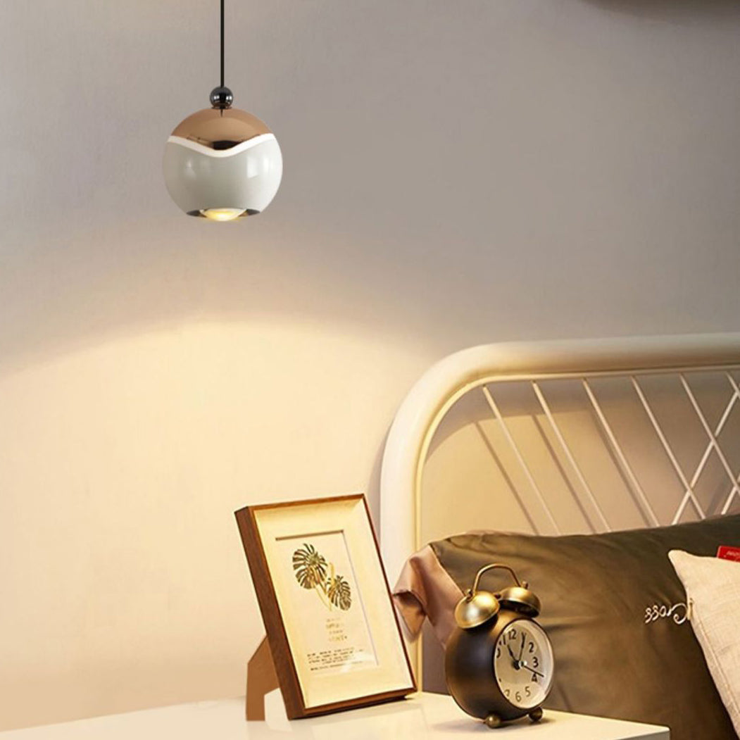 Contemporary Nordic Ball Aluminum Hardware LED Pendant Light For Bedroom