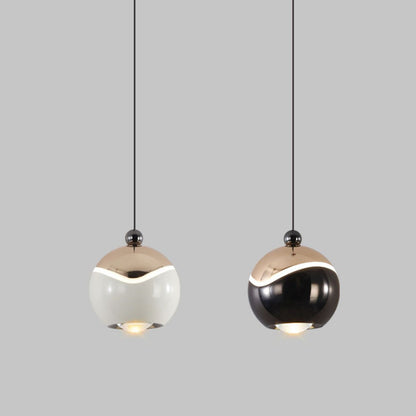 Contemporary Nordic Ball Aluminum Hardware LED Pendant Light For Bedroom
