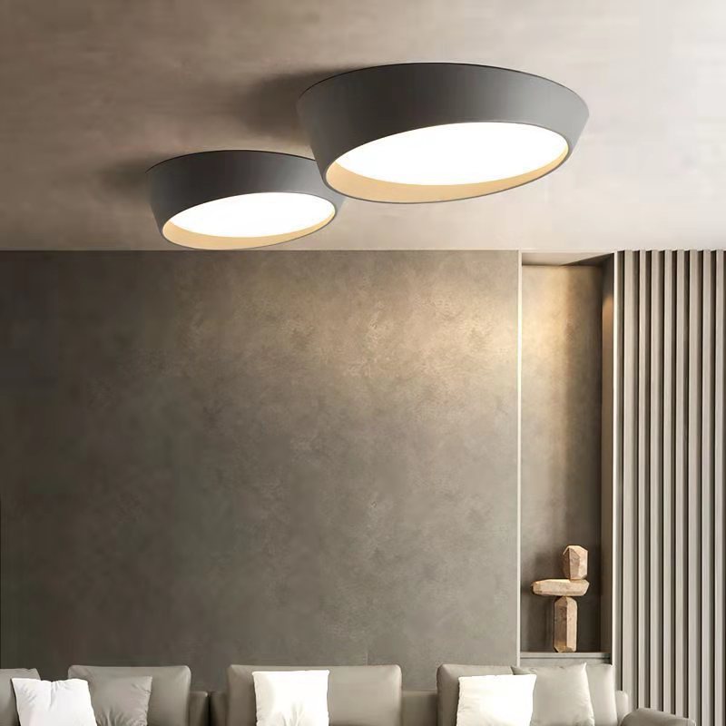 Contemporary Simplicity Round Acrylic Iron LED Flush Mount Ceiling Light For Living Room