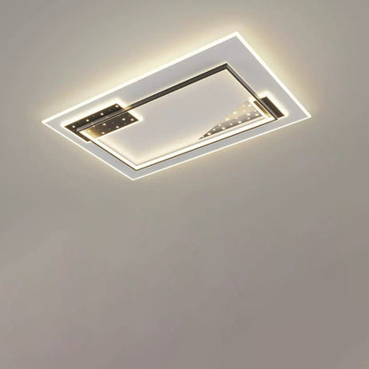 Contemporary Nordic Round Square Rectangle Splicing Acrylic Iron LED Flush Mount Ceiling Light For Bedroom