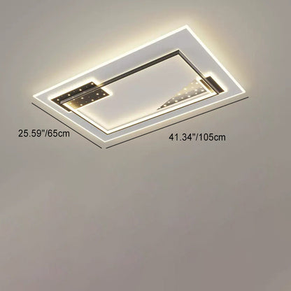 Contemporary Nordic Round Square Rectangle Splicing Acrylic Iron LED Flush Mount Ceiling Light For Bedroom