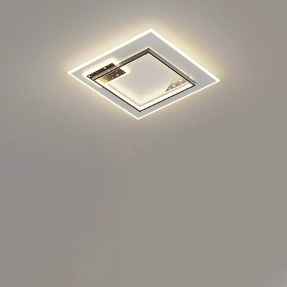 Contemporary Nordic Round Square Rectangle Splicing Acrylic Iron LED Flush Mount Ceiling Light For Bedroom