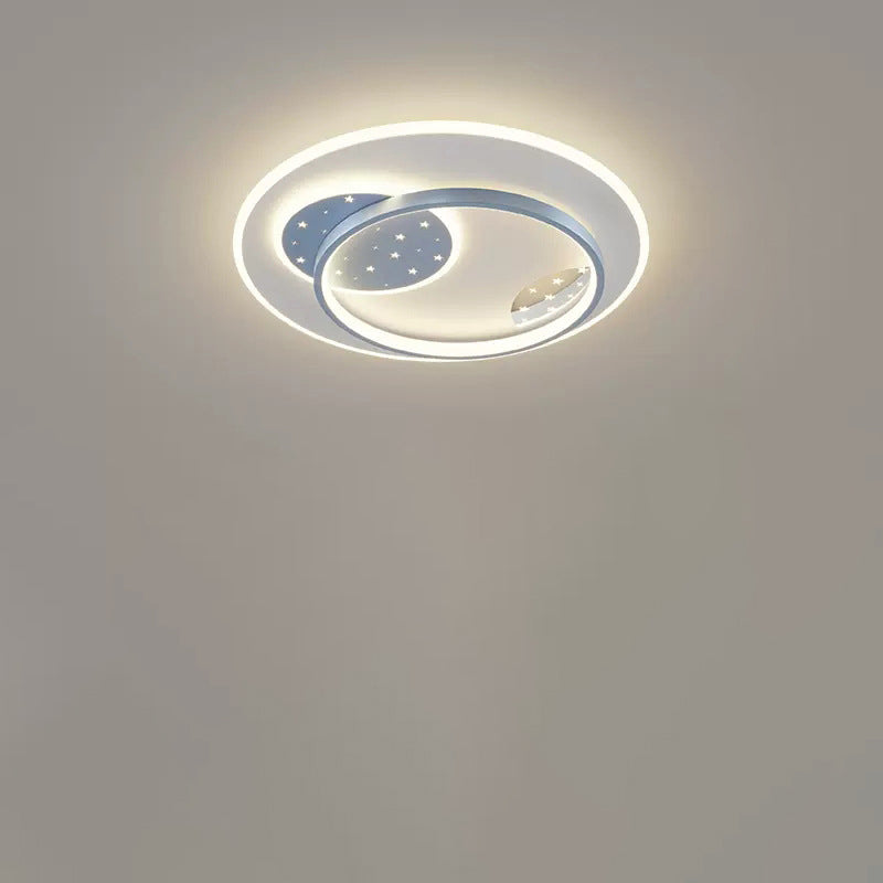 Contemporary Nordic Round Square Rectangle Splicing Acrylic Iron LED Flush Mount Ceiling Light For Bedroom