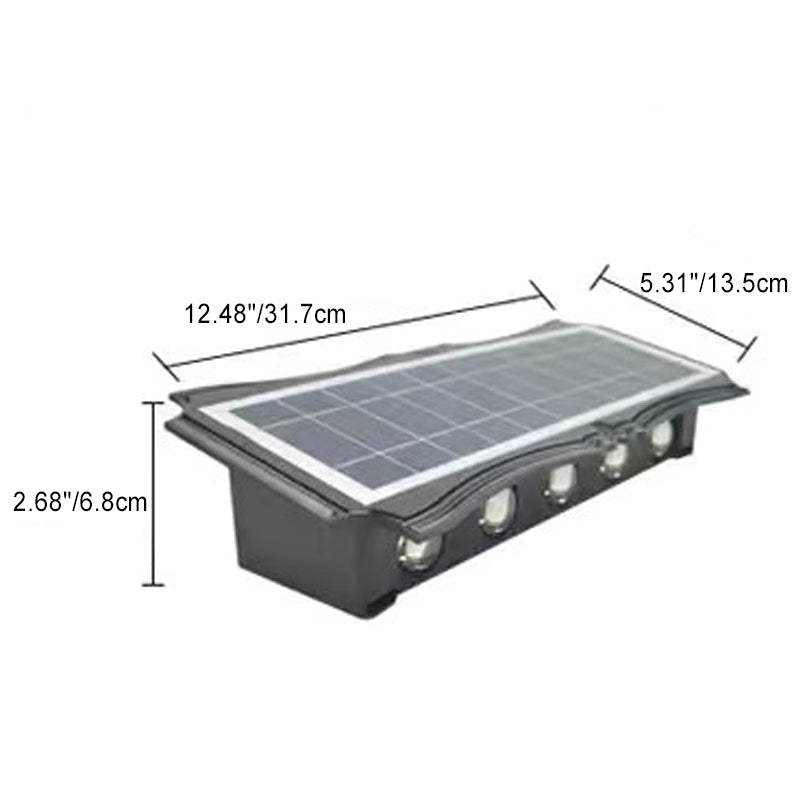 مصباح حائط خارجي عصري بسيط يعمل بالطاقة الشمسية ومقاوم للماء مصنوع من السيليكون ABS LED للاستخدام في الفناء الخارجي 