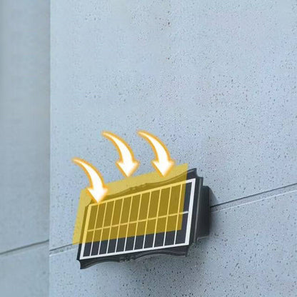 مصباح حائط خارجي عصري بسيط يعمل بالطاقة الشمسية ومقاوم للماء مصنوع من السيليكون ABS LED للاستخدام في الفناء الخارجي 