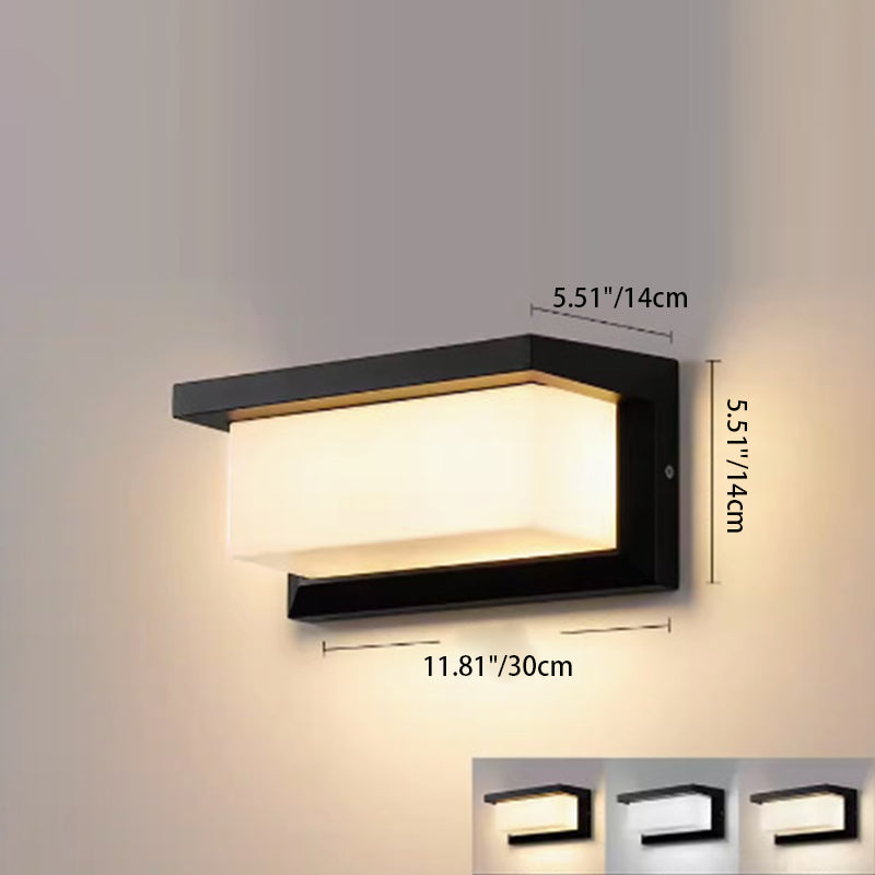 Modern Simplicity Waterproof Aluminum Acrylic PC LED Wall Sconce Lamp For Outdoor Patio