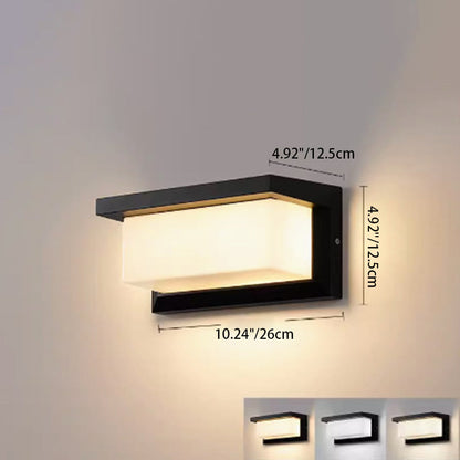 Modern Simplicity Waterproof Aluminum Acrylic PC LED Wall Sconce Lamp For Outdoor Patio