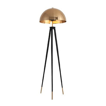 Contemporary Simplicity Aluminum Iron Semicircular Lampshade 1 - Light Standing Floor Lamp For Living Room