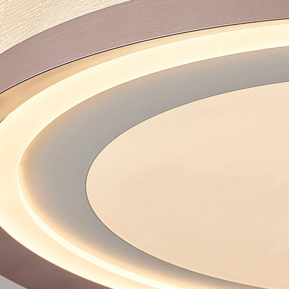 Contemporary Simplicity Round Iron Aluminum Acrylic LED Flush Mount Ceiling Light For Bedroom