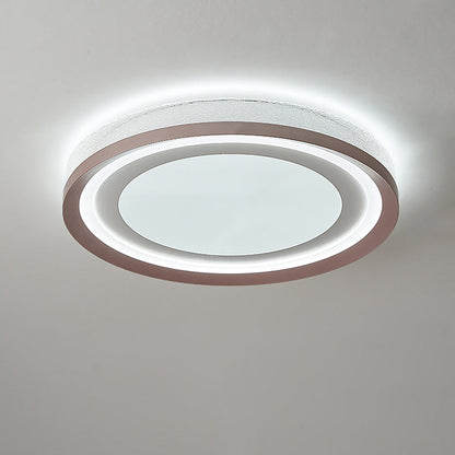 Contemporary Simplicity Round Iron Aluminum Acrylic LED Flush Mount Ceiling Light For Bedroom