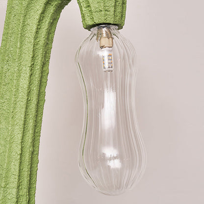 Contemporary Creative Cactus Resin Glass 4 - Light Standing Floor Lamp For Living Room