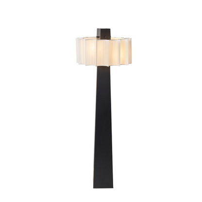 Traditional Japanese Fabric Lampshade Hardware Iron 4 - Light Standing Floor Lamp For Living Room