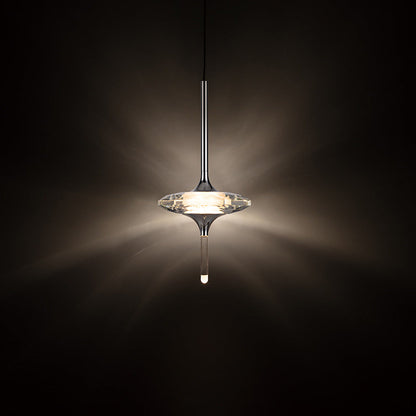 Modern Luxury Pointed Oval Crystal Lampshade Hardware 1/4/6/7 - Light Chandelier For Dining Room
