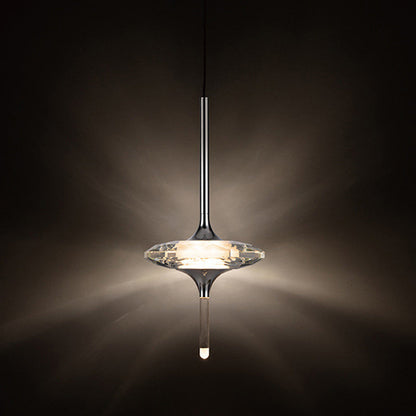 Modern Luxury Pointed Oval Crystal Lampshade Hardware 1/4/6/7 - Light Chandelier For Dining Room