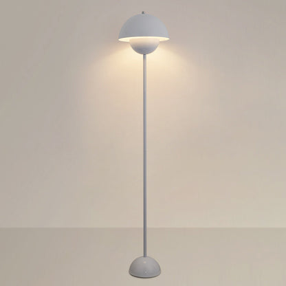 Contemporary Scandinavian Mushroom Hardware Iron Lampshade 1 - Light Standing Floor Lamp For Living Room