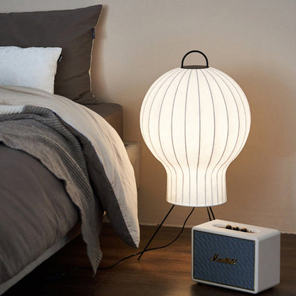 Contemporary Creative Jellyfish Shape Iron Imitation Silk Lampshade 1 - Light Standing Floor Lamp For Living Room