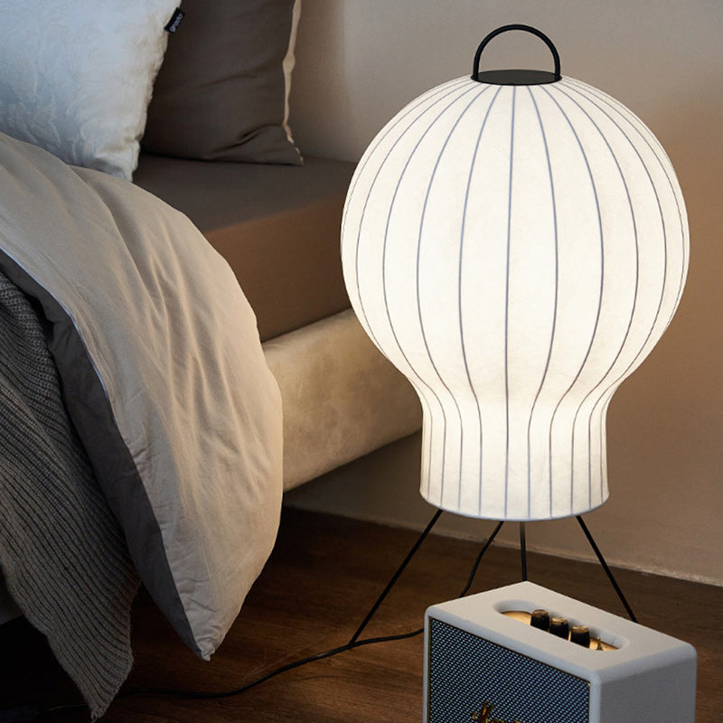 Contemporary Creative Jellyfish Shape Iron Imitation Silk Lampshade 1 - Light Standing Floor Lamp For Living Room