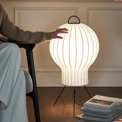 Contemporary Creative Jellyfish Shape Iron Imitation Silk Lampshade 1 - Light Standing Floor Lamp For Living Room