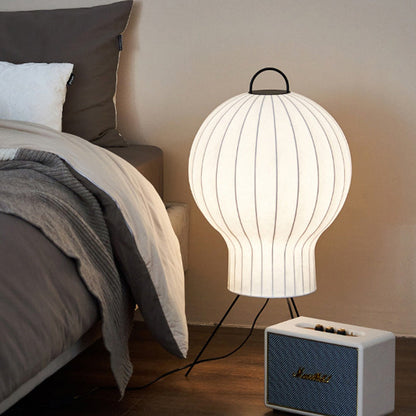 Contemporary Creative Jellyfish Shape Iron Imitation Silk Lampshade 1 - Light Standing Floor Lamp For Living Room