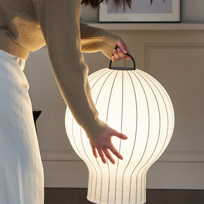 Contemporary Creative Jellyfish Shape Iron Imitation Silk Lampshade 1 - Light Standing Floor Lamp For Living Room