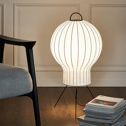 Contemporary Creative Jellyfish Shape Iron Imitation Silk Lampshade 1 - Light Standing Floor Lamp For Living Room