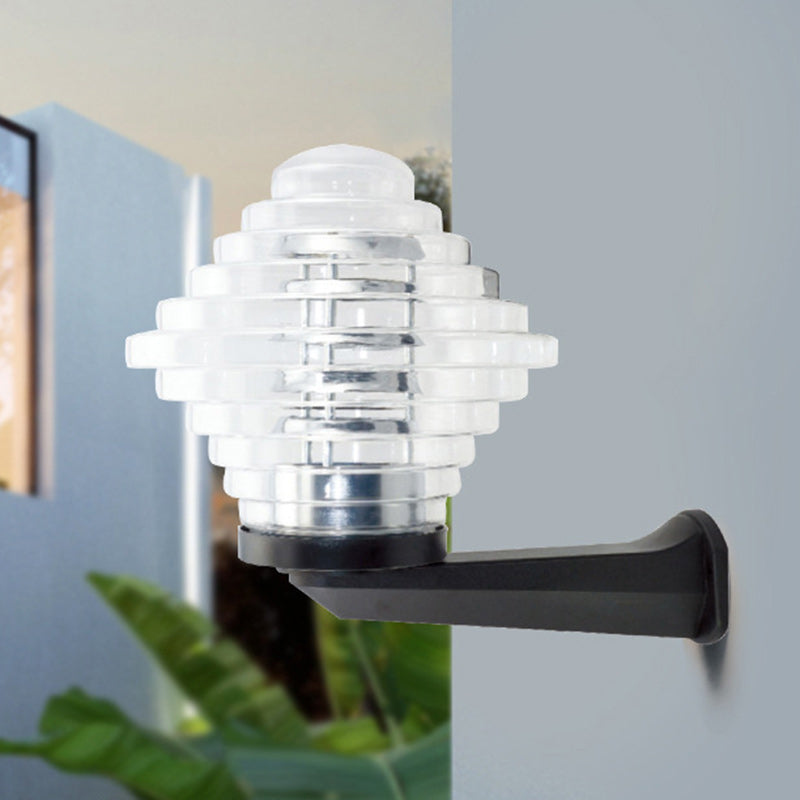 Modern Simplicity Waterproof Pyramid Shape Polystyrene UV PC 1 - Light Wall Sconce Lamp For Outdoor Patios